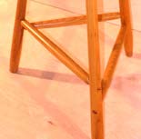 stool detail showing wedged tennons